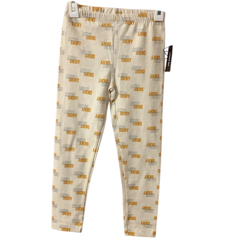 DKNY Mustard and White Sequins 2-Piece Set 6X
